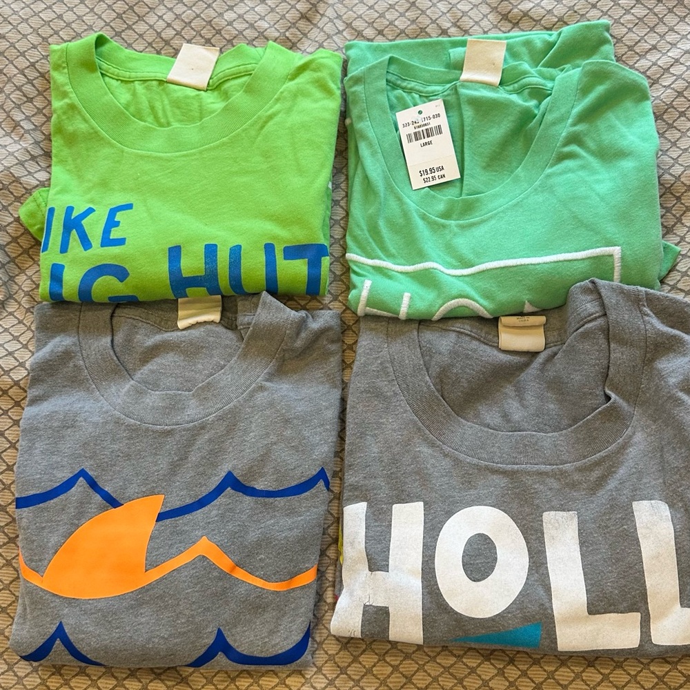 Hollister Mens Short Sleeve Tees - Green, Gray, Orange